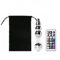 Metal Butt Plug with Multi Color Light-up Type IV ( Non Vibrating )